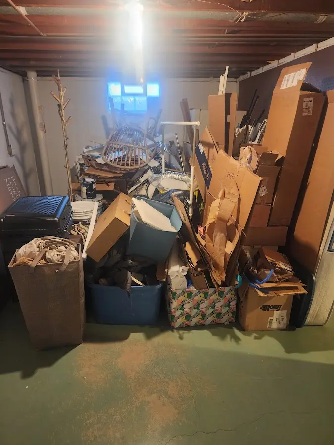 Roll-off dumpster container at job site for Roll Off Dumpster Rental in Saugerties